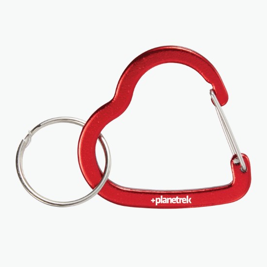 Heart Shape Carabiner Recycled Keychain