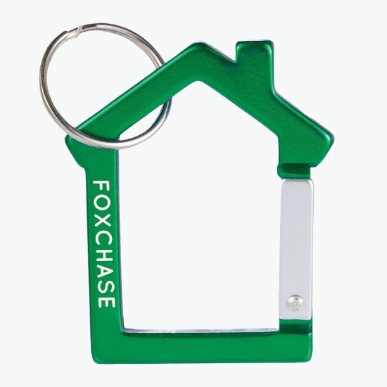 House Shape Carabiner Recycled Keychain