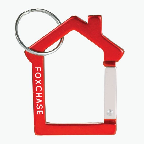 House Shape Carabiner Recycled Keychain