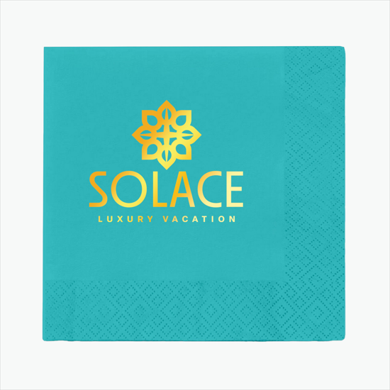 Foil Stamped Colored Luncheon Napkin - 2 Ply