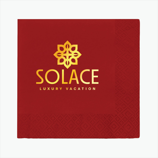 Foil Stamped Colored Luncheon Napkin - 2 Ply