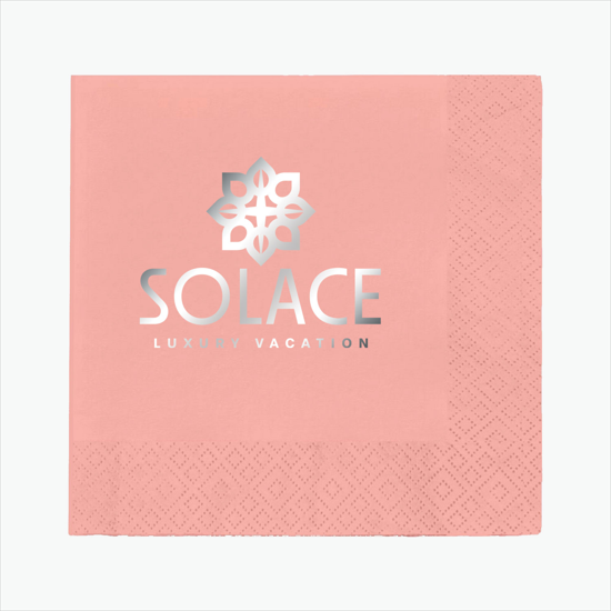 Foil Stamped Colored Luncheon Napkin - 2 Ply