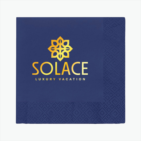 Foil Stamped Colored Luncheon Napkin - 2 Ply