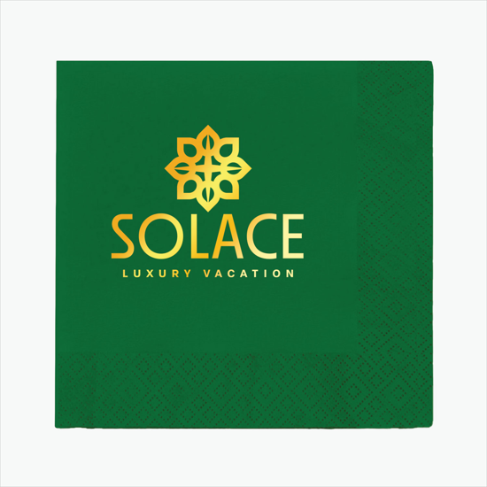 Foil Stamped Colored Luncheon Napkin - 2 Ply