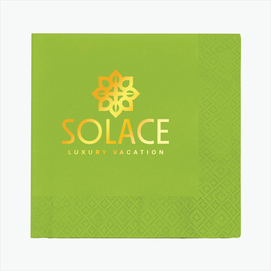 Foil Stamped Colored Luncheon Napkin - 2 Ply