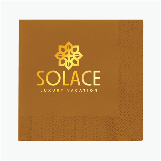 Foil Stamped Colored Luncheon Napkin - 2 Ply