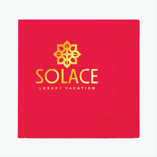 Foil Stamped Colored Luncheon Napkin - 2 Ply