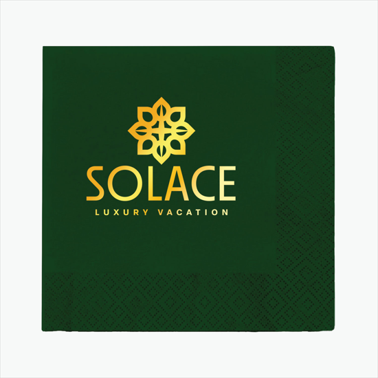 Foil Stamped Colored Luncheon Napkin - 2 Ply