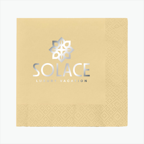 Foil Stamped Colored Luncheon Napkin - 2 Ply