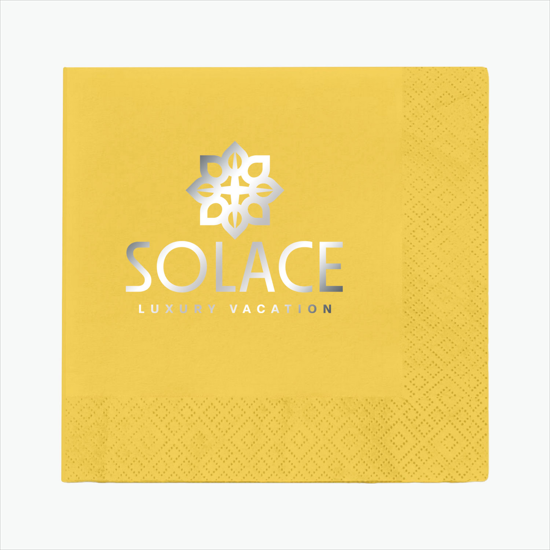 Foil Stamped Colored Luncheon Napkin - 2 Ply