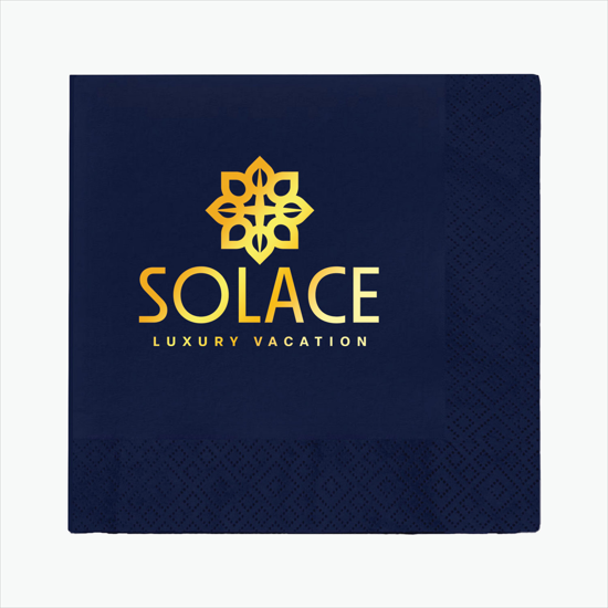 Foil Stamped Colored Luncheon Napkin - 2 Ply