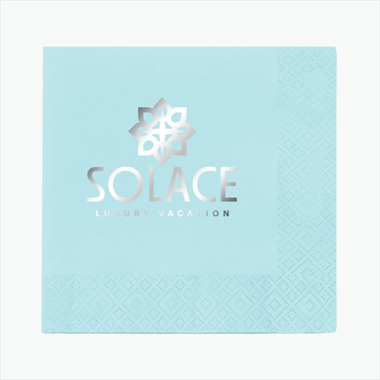 Foil Stamped Colored Luncheon Napkin - 2 Ply