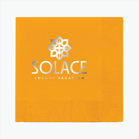 Foil Stamped Colored Luncheon Napkin - 2 Ply