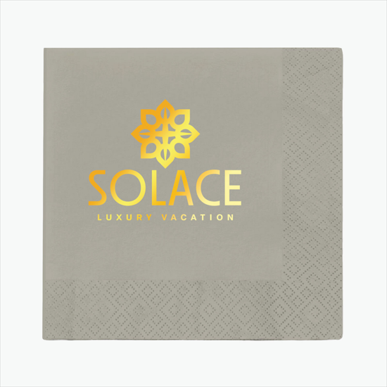 Foil Stamped Colored Luncheon Napkin - 2 Ply