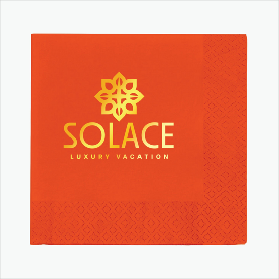 Foil Stamped Colored Luncheon Napkin - 2 Ply