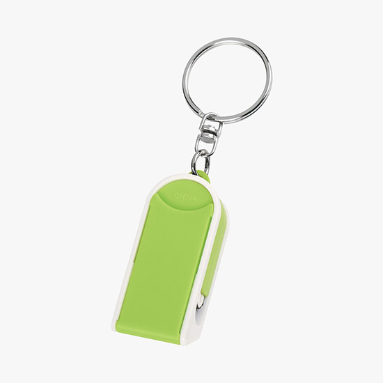 Full Color Phone Stand and Screen Cleaner Combo Keychain