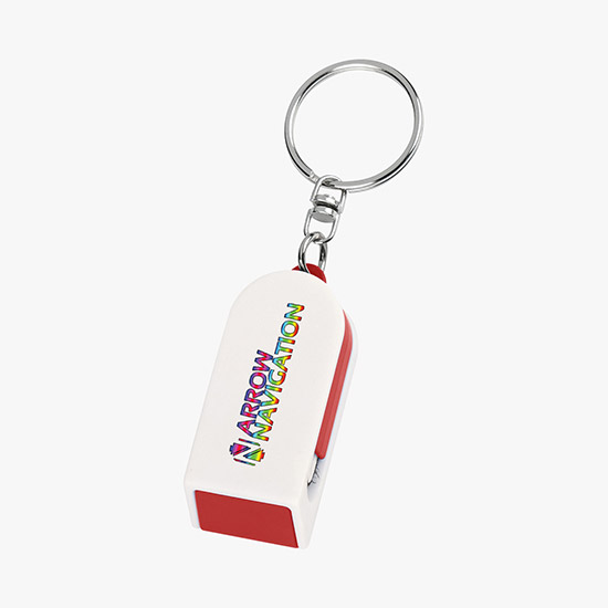 Full Color Phone Stand and Screen Cleaner Combo Keychain
