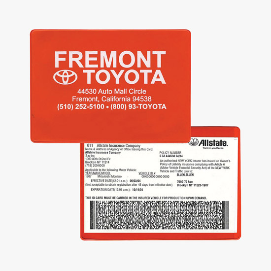 Vinyl Insurance Card Holder