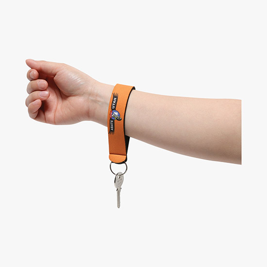 Full Color Neoprene Wristband with Key Ring