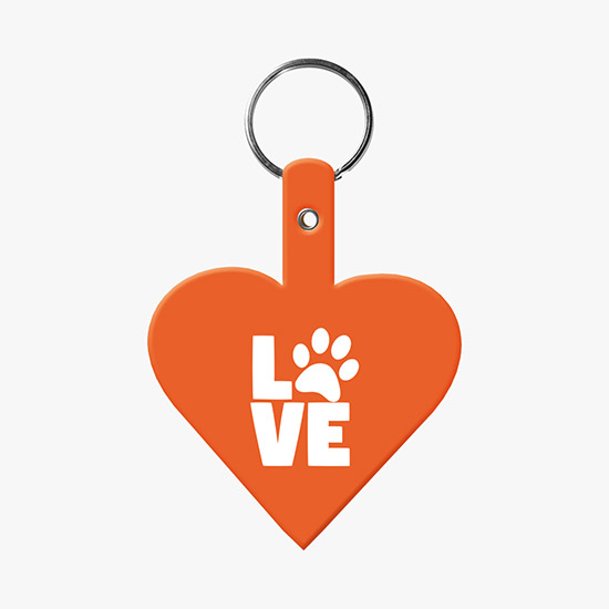 Flexible Key Tag - Heart
