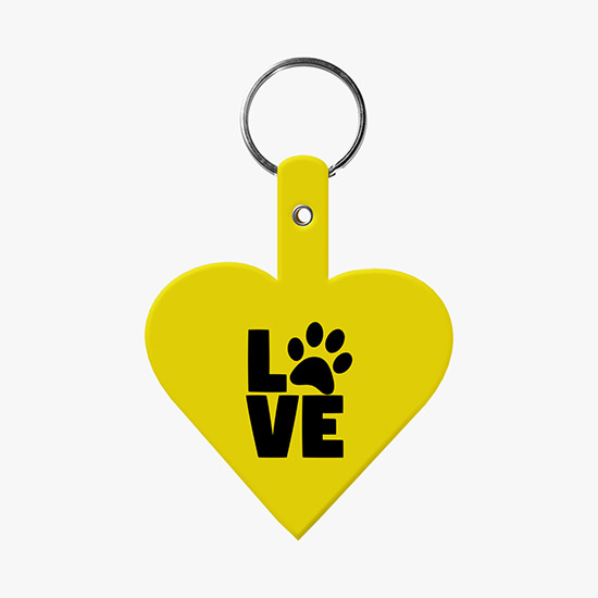 Flexible Key Tag - Heart