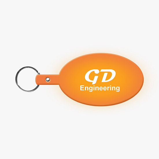 Flexible Key Tag - Large Oval