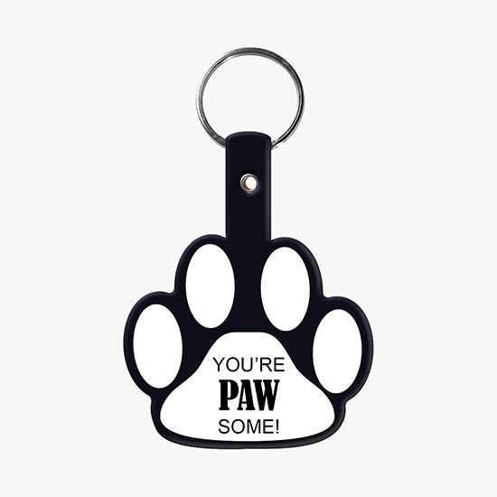 Flexible Key Tag - Paw