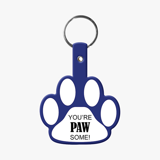 Flexible Key Tag - Paw