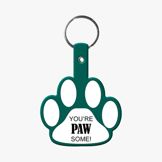 Flexible Key Tag - Paw