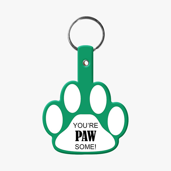 Flexible Key Tag - Paw
