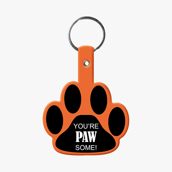 Flexible Key Tag - Paw
