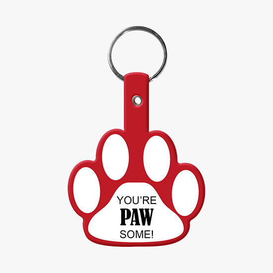 Flexible Key Tag - Paw