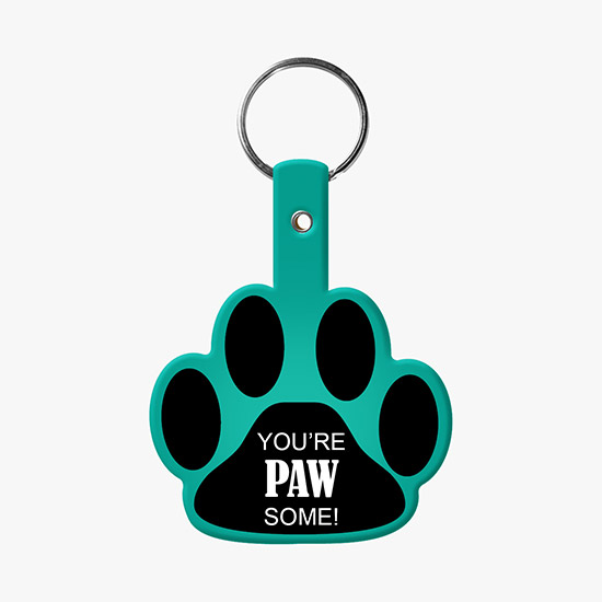 Flexible Key Tag - Paw