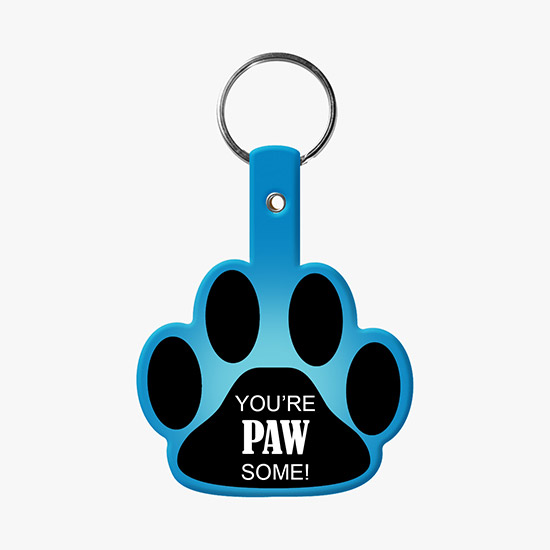 Flexible Key Tag - Paw