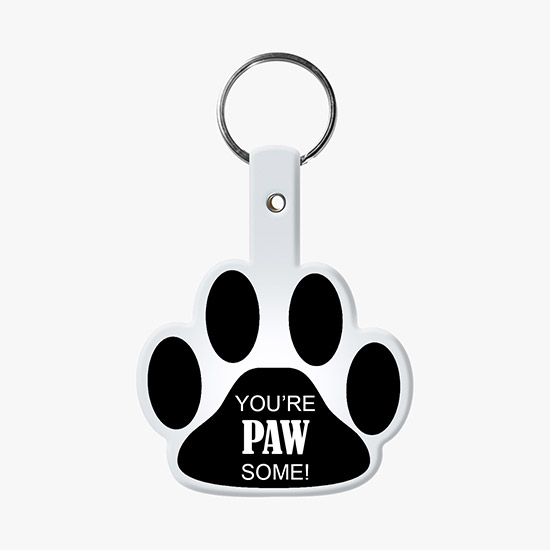 Flexible Key Tag - Paw