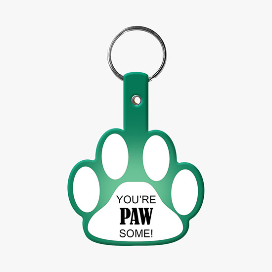 Flexible Key Tag - Paw