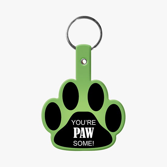 Flexible Key Tag - Paw