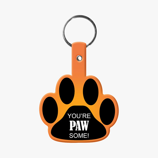 Flexible Key Tag - Paw