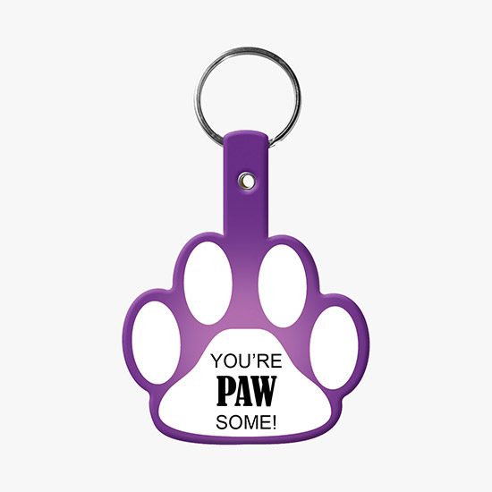 Flexible Key Tag - Paw