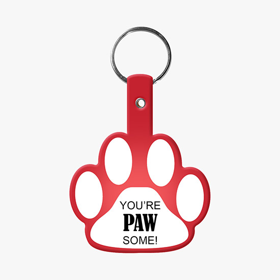 Flexible Key Tag - Paw
