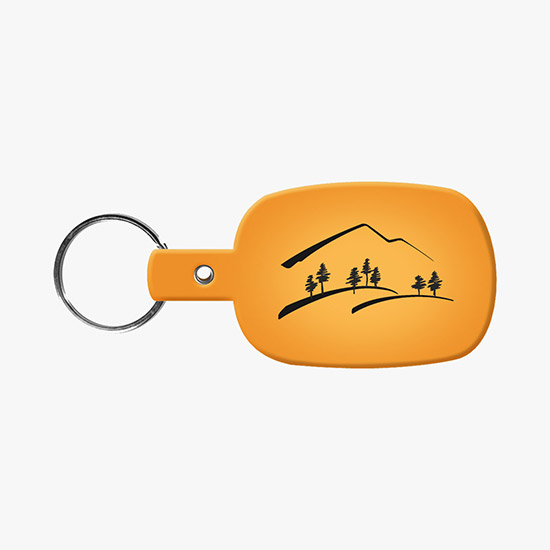 Flexible Key Tag - Rounded Rectangle