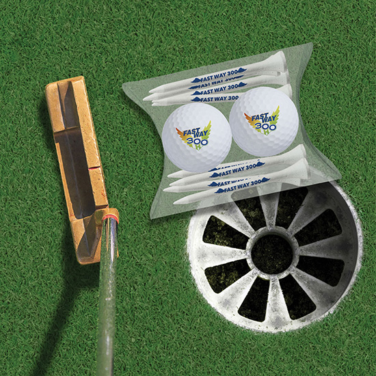 2 Golf Ball and 12-Tee Pillow Pack