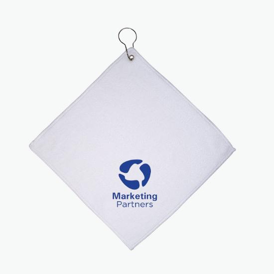 12 x 12 Budget Microfiber Golf Towel with Hook - 24-Hour Production