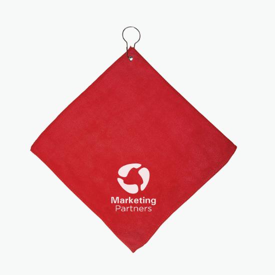 12 x 12 Budget Microfiber Golf Towel with Hook