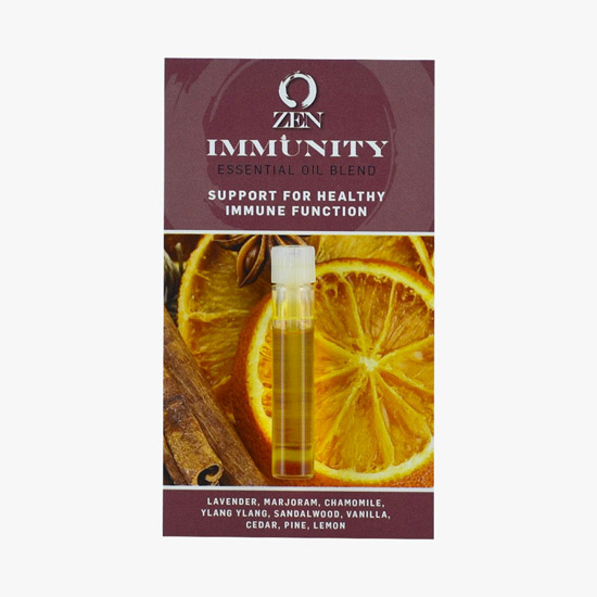 100% Pure Therapeutic Grade Essential Oil in Sample Vial on Full Color Card