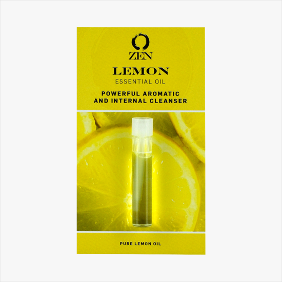 100% Pure Therapeutic Grade Essential Oil in Sample Vial on Full Color Card