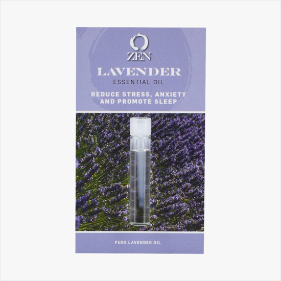 100% Pure Therapeutic Grade Essential Oil in Sample Vial on Full Color Card