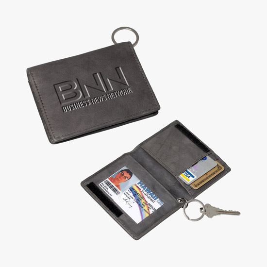 Genuine Leather ID Holder - Debossed