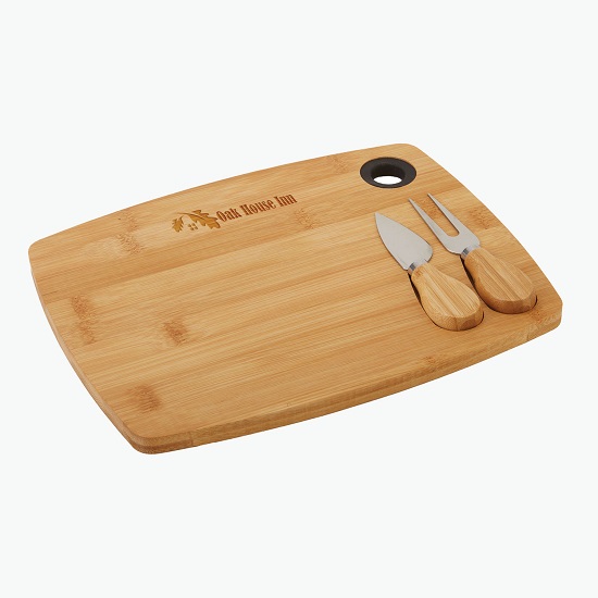 3-Piece Bamboo Cheese Board Set