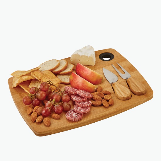 3-Piece Bamboo Cheese Board Set